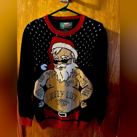 Ugly Christmas Sweater Jolly Life Sweater - Picture 1 of 4